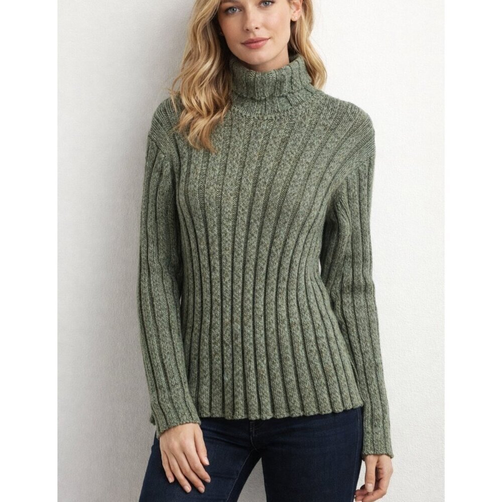 Vintage Chunky Knit GAP Turtleneck 100% Cotton L